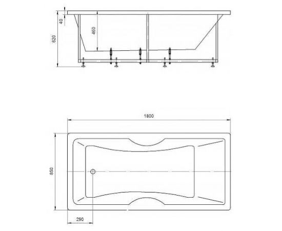 Акриловая ванна Акватек Феникс FEN180-0000083 180x85_, изображение 8