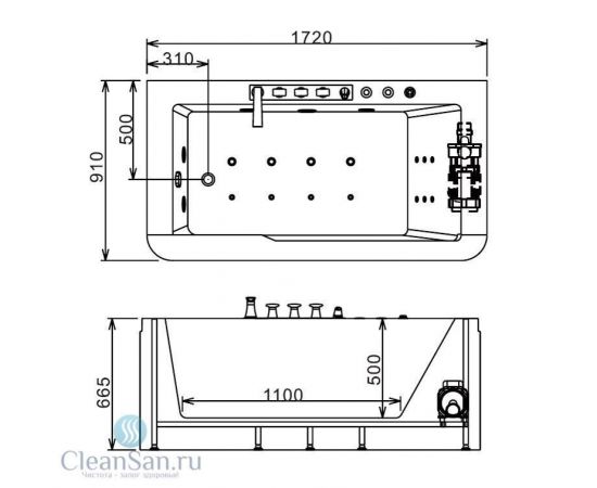 Акриловая ванна Gemy G9225 K_, изображение 6