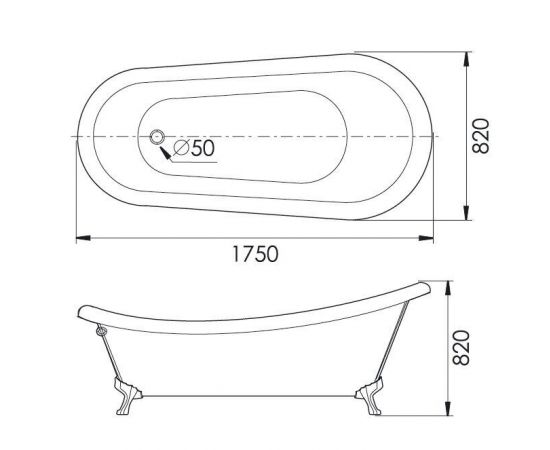 Акриловая ванна Gemy G9030 D фурнитура бронза_, изображение 4