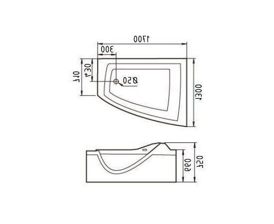 Акриловая ванна Gemy G9056 K R_, изображение 4