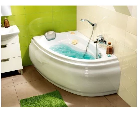 Акриловая ванна Cersanit Joanna 140 L ультра белый с ножками 501000_, изображение 3