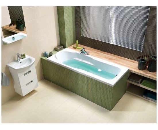 Акриловая ванна Cersanit Santana 170 ультра белый с ножками 501000_, изображение 4
