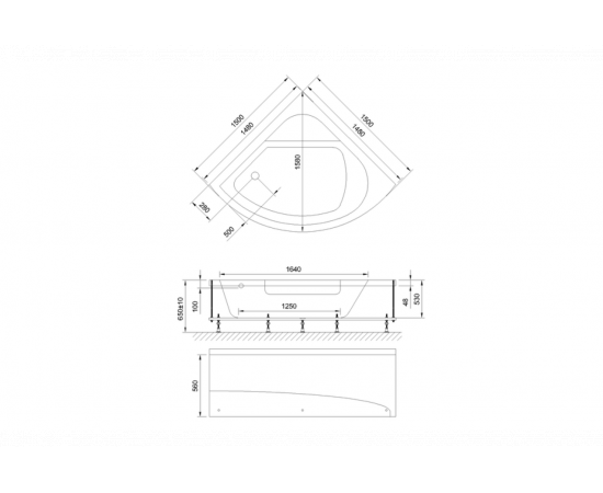 Акриловая ванна Royal Bath Rojo 150x150 с каркасом RB375201K_, изображение 5