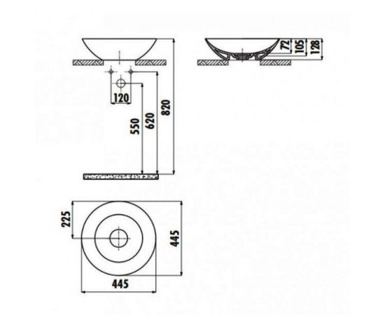 Раковина Creavit FOGLIA FG145-00CB00E-0000_, изображение 2