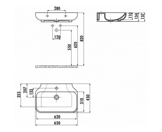 Раковина Creavit FREE FE065-00CB00E-0000_, изображение 2