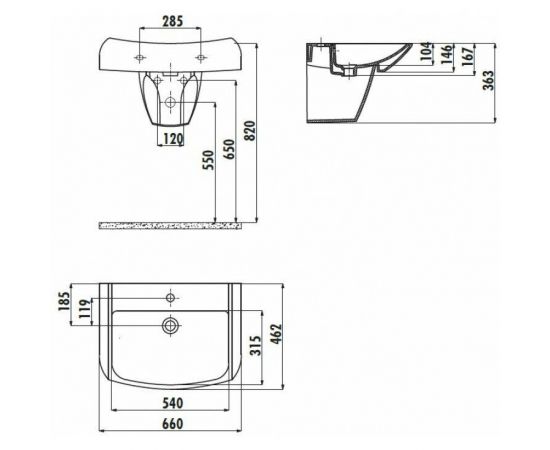 Раковина Creavit BULL BL065-00CB00E-0000_, изображение 5