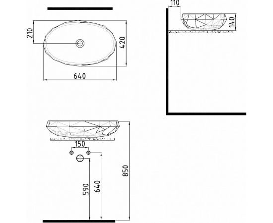 Раковина Bien Moly MLLG06201FD0W3000_, изображение 3