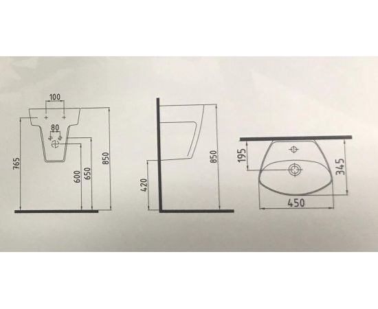 Раковина Bien Mineral MNLM04501FD1W3000_, изображение 2