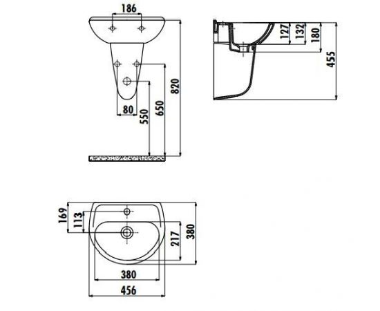 Раковина Creavit TP145-00CB00E-0000_, изображение 2