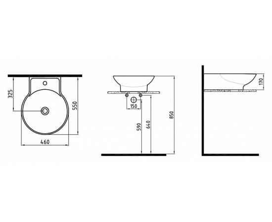 Раковина Bien Harmony HRLG04601FD1W3000_, изображение 6