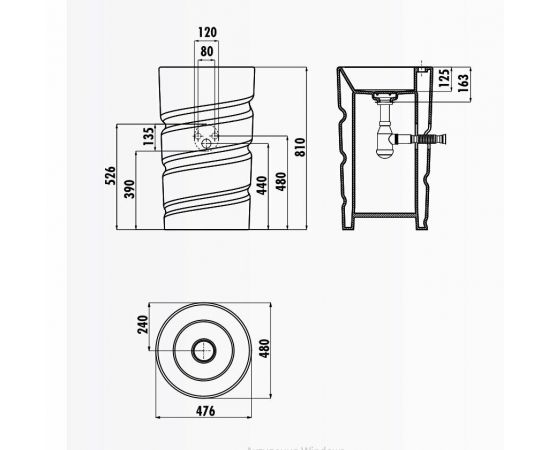 Раковина Creavit CL084-00CB00L-0000_, изображение 2