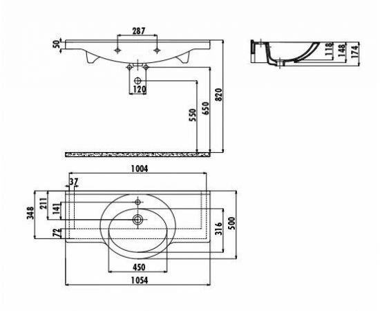 Раковина Creavit ET105 ET105-00CB00E-0000_, изображение 2