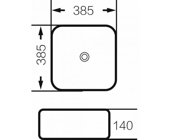 Раковина накладная Grossman GR-4040BW_, изображение 4