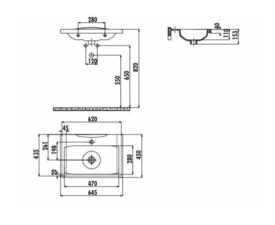 Раковина Creavit LN165 LN165-00CB00E-0000_, изображение 2