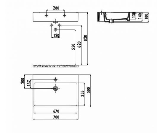 Раковина Creavit NX270-00CB00E-0000_, изображение 2