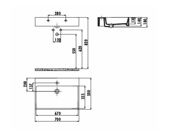 Раковина Creavit NX270-00CB00E-DW00_, изображение 2