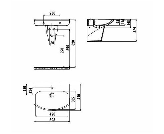 Раковина Creavit SORTI SR060-00CB00E-0000_, изображение 2