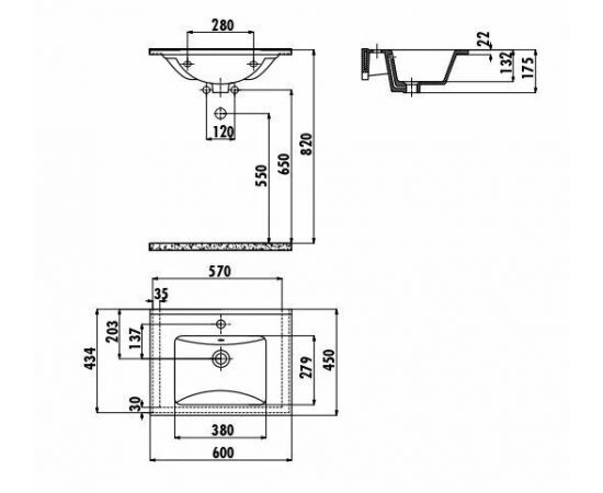 Раковина Creavit SU060-00CB00E-0000_, изображение 2