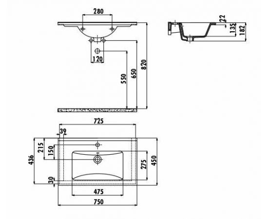 Раковина Creavit SU075-00CB00E-0000_, изображение 2