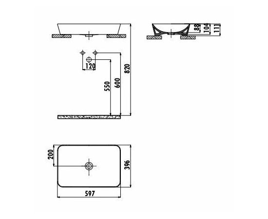 Раковина Creavit UL060-00SM00E-0000_, изображение 2