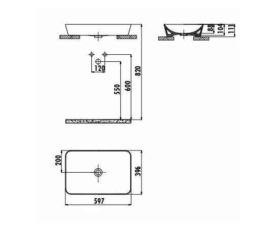 Раковина Creavit UL060-00CM00E-0000_, изображение 2