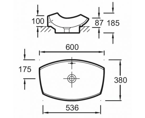 Раковина Jacob Delafon Leaf E1186 60 см_, изображение 6