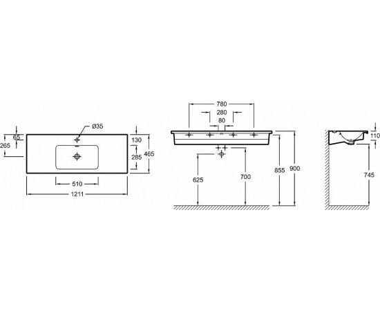 Мебельная раковина Jacob Delafon Vox EXAB112-00_, изображение 2