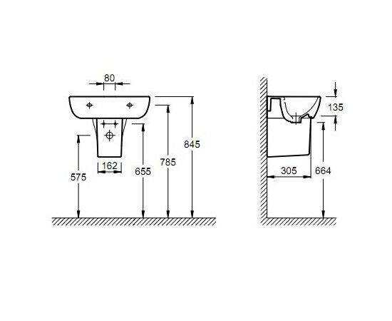 Раковина Jacob Delafon Odeon Up E4755G 56 см_, изображение 9