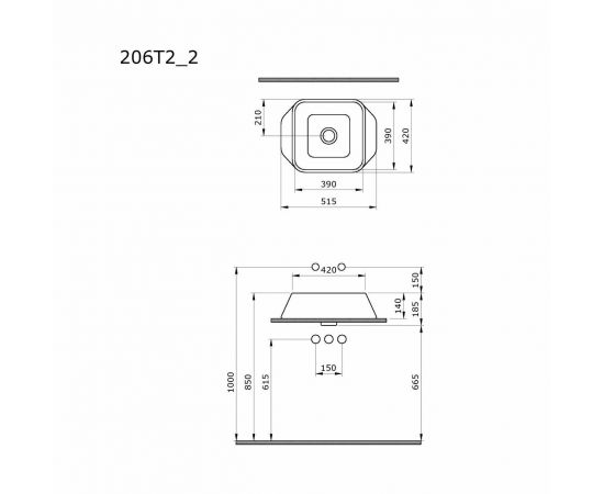 Раковина Ambassador Benefit 206T20002 белая_, изображение 7