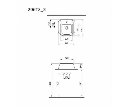 Раковина Ambassador Benefit 206T20003 белая_, изображение 7