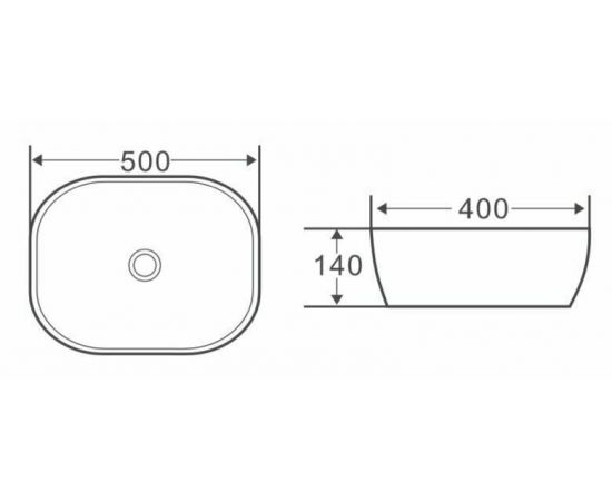 Раковина накладная BelBagno бежевая матовая BB1302-H316_, изображение 2