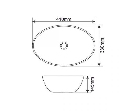 Раковина Comforty 7138BW черно/белая_, изображение 3