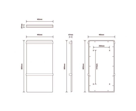 Полотенцесушитель электрический Black & White N-389SW_, изображение 5