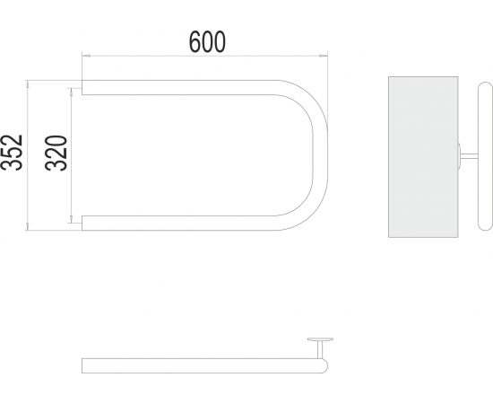Полотенцесушитель водяной Terminus П-образный 1" 320х600_, изображение 3