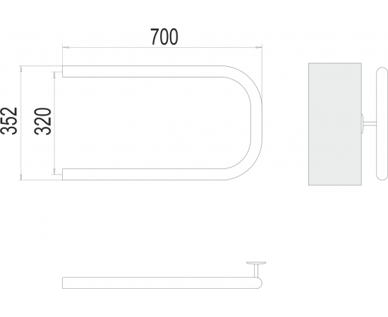 Полотенцесушитель водяной Terminus П-образный 1" 320х700_, изображение 3