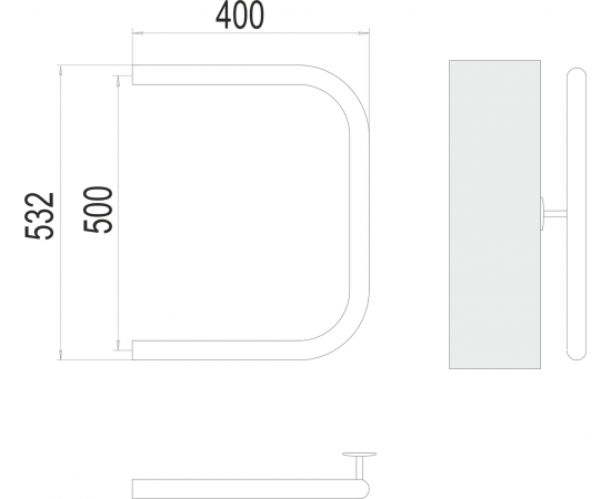 Полотенцесушитель водяной Terminus П-образный 1" 500х400_, изображение 3