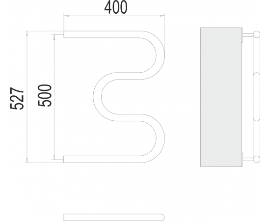 Полотенцесушитель водяной Terminus М-образный 3/4" 500х400_, изображение 3