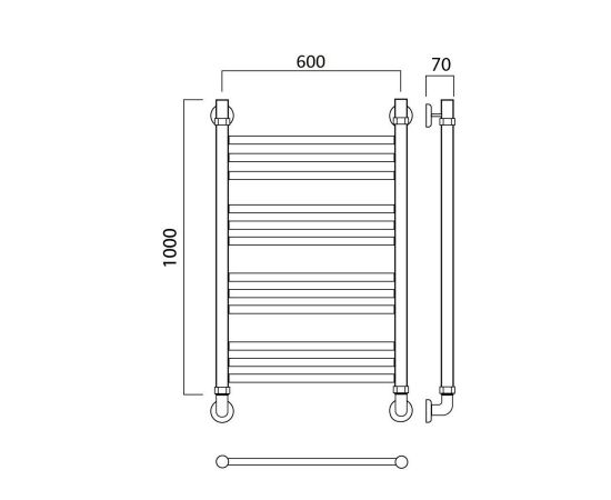 Полотенцесушитель водяной ПРЯМАЯ групповая 100х60 Aquanerzh 00-60A10060_, изображение 2