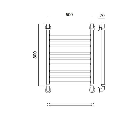 Полотенцесушитель водяной ПРЯМАЯ групповая 80х60 Aquanerzh 00-60A8060_, изображение 2