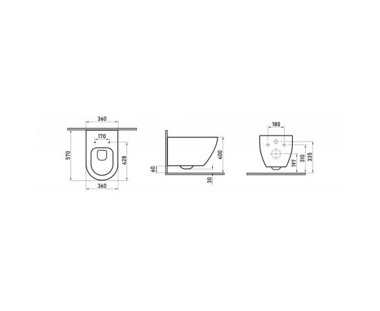 Комплект BERGES: инсталляция NOVUM, кнопка L3 хром глянец, унитаз MASCON Rimless, сидение дюропласт Toma Slim SO_, изображение 10