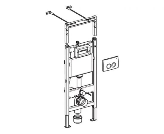 Комплект: инсталляция Geberit с подвесным безободковым унитазом Aquatek 458.123.21.1+AQ1901-00_, изображение 5