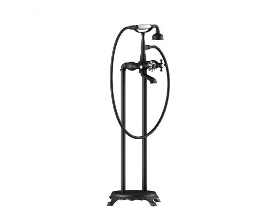 Смеситель напольный для ванны с душем Timo Nelson 1900/03Y-CR черный_
