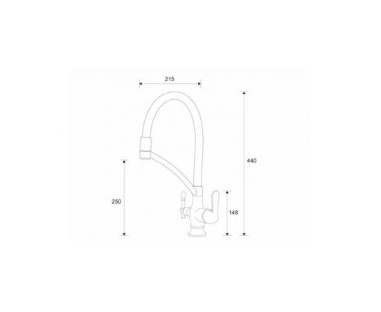 Смеситель для кухонной мойки ZORG Sanitary ZR 346-6 YF_, изображение 2