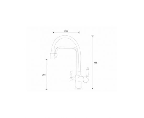 Смеситель для кухонной мойки ZORG Sanitary ZR 342-8 YF WHITE_, изображение 2