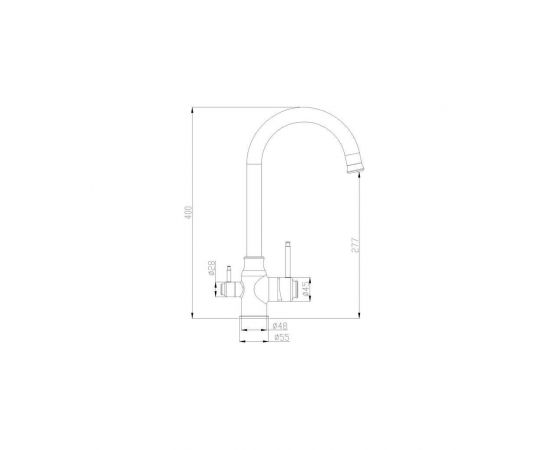 Смеситель для кухни ZORG Steel HammerSH 763 CR_, изображение 2