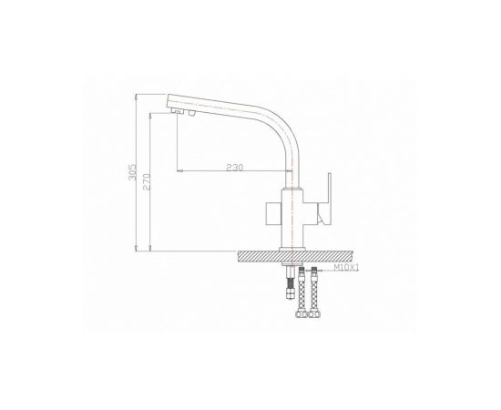 Смеситель для кухонной мойки ZORG Sanitary ZR 311 YF-BLACK_, изображение 2