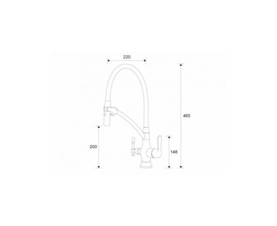 Смеситель для кухонной мойки ZORG Sanitary ZR 347-8 YF_, изображение 2