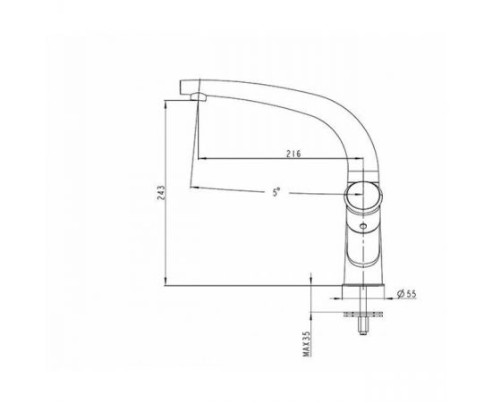 Смеситель для кухонной мойки  KAISER Calla 71044_, изображение 2