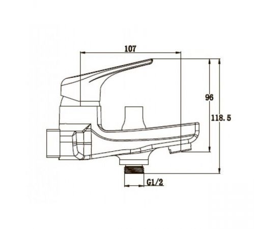 Смеситель для ванны с душем KAISER Clever 76022_, изображение 2