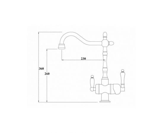 Смеситель для кухонной мойки ZORG Sanitary ZR 326 YF BR_, изображение 2